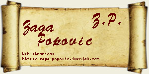 Zaga Popović vizit kartica